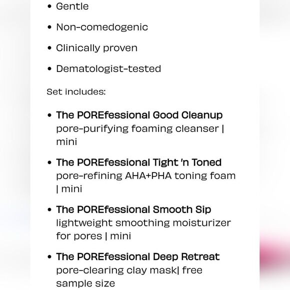 Benefit Pore Routine Roundup Mini Skincare Essentials Set - Picture 10 of 10